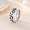 Retro 201 Stainless Steel Enamel Finger Rings for Men FS-WG366A7-08-1