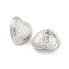 Non-Tarnish Heart 304 Stainless Steel Ear Studs EJEW-L290-029P-2