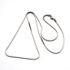 304 Stainless Steel Herringbone Chain Necklaces X-NJEW-E049-04P-2