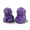 Dyed Natural Imperial Jasper Dog Figurine Statue for Living Room Table Home Decoration DJEW-N003-05D-2