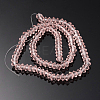 Faceted Bicone Transparent Glass Bead Strands GLAA-J082-A13-2