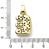 Brass Micro Pave Clear Cubic Zirconia Pendants KK-M279-01G-E-3