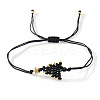 Handmade Christmas Tree Polyester Cord Braided Bracelets for Women AK7194-1-1