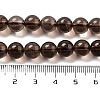 Natural Smoky Quartz Round Beads Strands G-E329-8mm-38A-3
