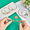 12Pcs 2 Colors Golden 304 Stainless Steel with Rhinestone Expandable Bangles BJEW-SC0001-27-3