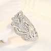 Brass Micro Pave Cubic Zirconia Finger Rings FS-WG45EDE-02-1