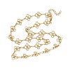 304 Stainless Steel Flower Link Chain Necklaces SA-CBA2696-03G-4