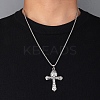 Zinc Alloy Cross Pendant Necklaces NJEW-M211-06D-ASP-3