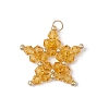 Handmade Imitate Austrian Crystal Star Pendants PALLOY-MZ00622-3