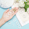   100Pcs 5 Style Transparent Acrylic Linking Rings PACR-PH0001-03-3
