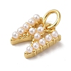 Rack Plating Brass with ABS Plastic Imitation Pearl Charms KK-B092-30W-G-2