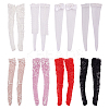 16 Pairs 8 Colors Cloth Doll Lace Fishnet Long Socks DIY-GO0002-11-1