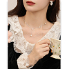 925 Sterling Silver with Natural Freshwater Pearl Potato Link Chain Y Necklaces for Women FS-WG86156-01-2