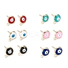 Eco-Friendly Brass Enamel Stud Earring Findings KK-H761-02G-1