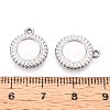 304 Stainless Steel Pendant Cabochon Settings STAS-T067-09P-3