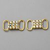 Brass Crystal Rhinestone Bikini Connectors/Buckle with Buttons. for Swimming Wear Bikini Decoration FIND-WH0161-67B-1
