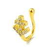 Clear Cubic Zirconia Anchor Clip on Nose Ring LS-AJEW-F059-19G-1
