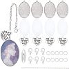 DIY Oval Photo Pendant Necklace Making Kit DIY-FH0004-62-1