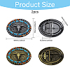 2Pcs 2 Colors Alloy Belt Buckles FIND-CA0010-32-2