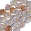 Natural Purple Phantom Quartz Purple Lodolite Quartz Beads Strands G-C116-A184-01-2