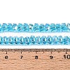 Electroplate Transparent Glass Beads Strands EGLA-N022-05B-C15-4