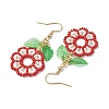 Handmade Seed Beads Dangle Earrings EJEW-MZ00143-02-3