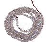AB Color Plated Natural Ice Obsidian Beads Strands G-T144-A07-06-2