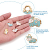 32Pcs 4 Style Alloy Enamel Pendants ENAM-BT0001-14-4