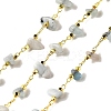 Handmade Natural Aquamarine Chip Beaded Chains CHC-F020-10G-09-1