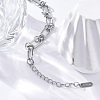 304 Stainless Steel Paperclip Chain Bracelets for Women LS-BJEW-P347-03P-3