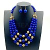 Acrylic Round Beaded Multilayer Necklaces & Dangle Earrings Sets FS-WG7ABDD-04-1