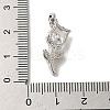 Brass Micro Pave Cubic Zirconia Pendants ZIRC-P114-04P-3