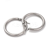 Non-Tarnish Ring 304 Stainless Steel Hoop Earrings for Women Men EJEW-B049-01C-P-2