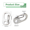 10Pcs Stainless Steel Push Gate Snap Keychain Clasp Findings FIND-HS0001-70-2
