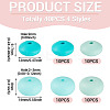 40Pcs 4 Styles Silicone Beads SIL-TADJ0001-07B-3