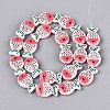 Dyed & Heated Glass Enamel Beads GLAA-T023-45E-2
