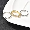 Brass Micro Pave Cubic Zirconia Finger Rings RJEW-P166-01A-01-3