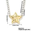 Golden Tone Brass Clear Cubic Zirconia Cup Chain Geometric Pendant Necklaces for Women LZ2256-2-1