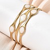 304 Stainless Steel Enamel Multi-layered Cuff Bangles for Women STAS-H259-07G-1