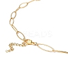Ion Plating(IP) 304 Stainless Steel Paperclip Chain Necklace for Men Women NJEW-P272-02G-3
