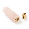 Faceted Natural Rose Quartz Pointed Pendants G-H252-F06-3