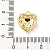 Brass Micro Pave Cubic Zirconia Pendants KK-U048-09G-3
