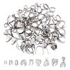 90Pcs 9 Style 304 Stainless Steel Pendant Pinch Bails STAS-UN0027-17-1