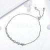 Adjustable 925 Sterling Silver Cable Chains Bracelets BJEW-FF0008-001P-2