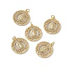 Brass Clear Cubic Zirconia Pendants KK-E068-VA059-2-4
