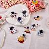 9Pcs 9 Style Astronaut Brooch Pins JEWB-SZ0001-36-5