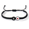 304 Stainless Steel Alphabet Beads Braided Bead Bracelets RY3090-37-1