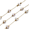 Handmade 304 Stainless Steel Porcelain Beaded Round Link Chains CHS-L032-16G-02-1