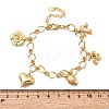 304 Stainless Steel Charm Bracelets BJEW-P368-06B-G-5