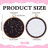 Flat Round Polyester & Acrylic Wall Mounted Brooch Organizer Display Boards AJEW-WH20006-30A-2